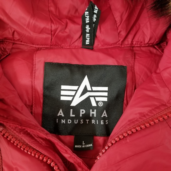 Alpha Industries N-3B Echo Elite Down Parka Red - Picture 7 of 8